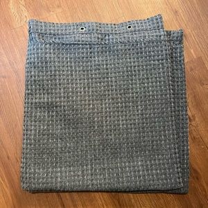 Grey waffle shower curtain